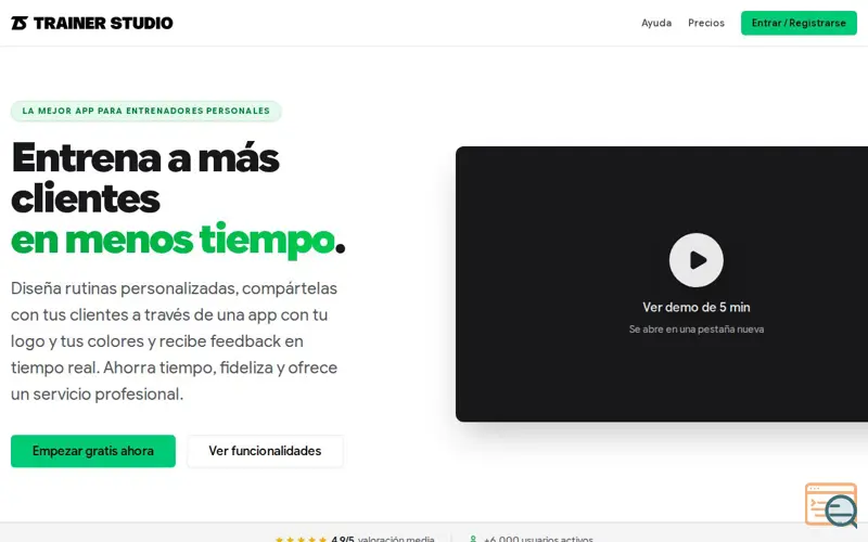 Screenshot of TrainerStudio