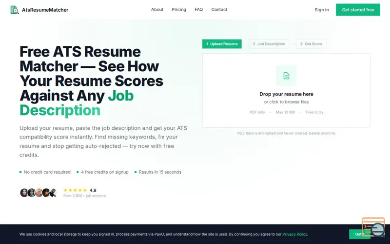 Screenshot of ATSResumeMatcher