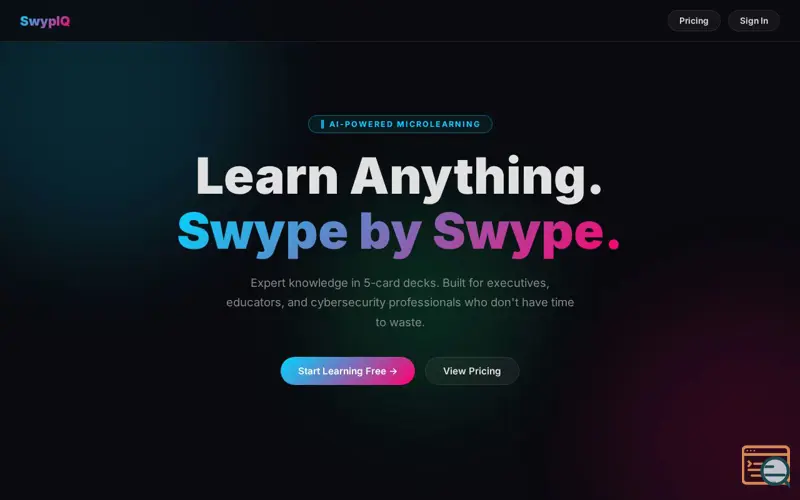 Screenshot of SwypIQ