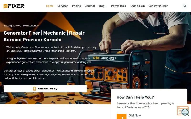 Screenshot of Generator Fixer