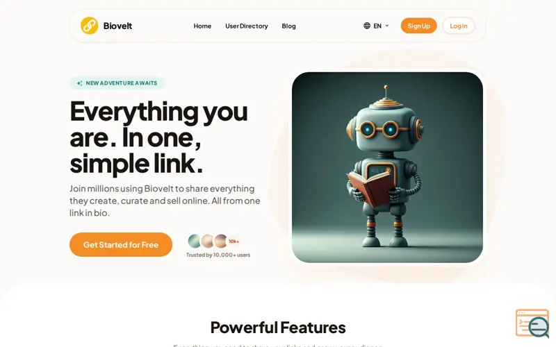 Screenshot of Biovelt