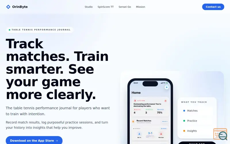 Screenshot of SpinScore TT 