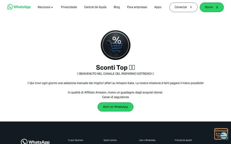 Screenshot of WhatsApp.com
