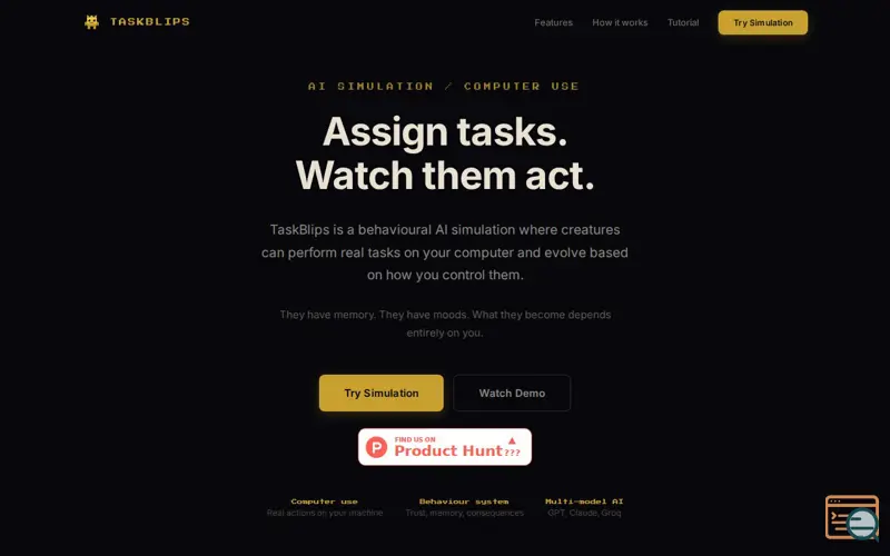 Screenshot of TaskBlips