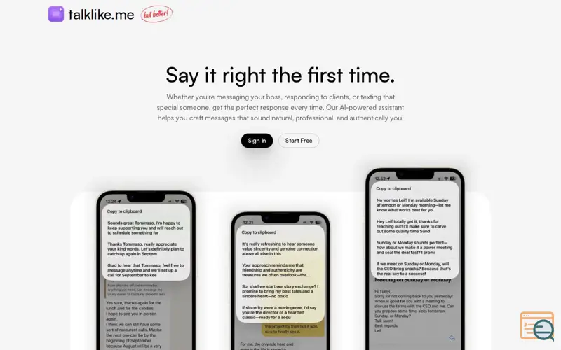 Screenshot of Talklike.me