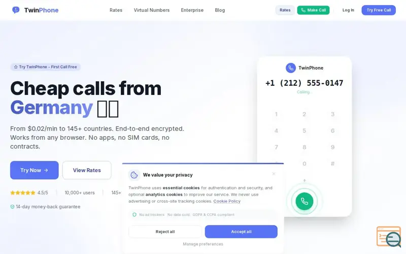 Screenshot of TwinPhone