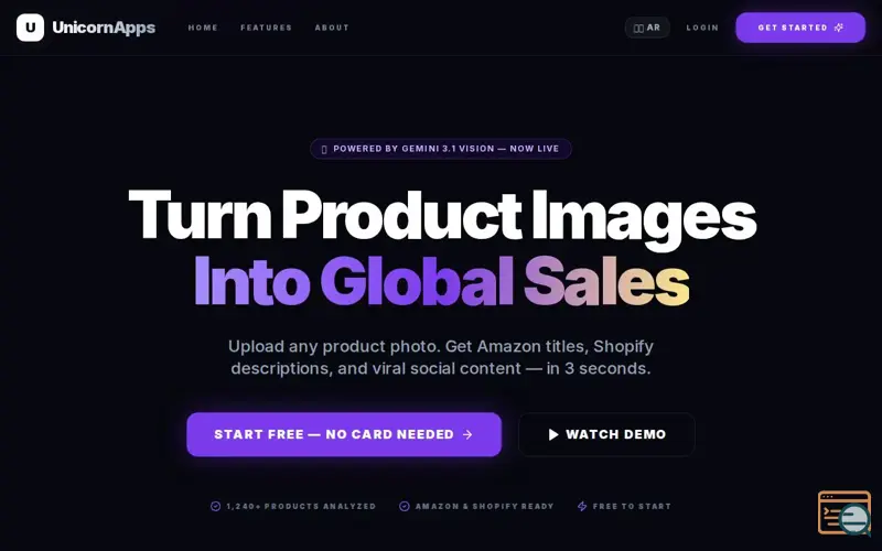 Screenshot of UnicornApps