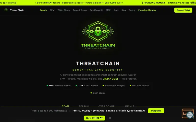 Screenshot of ThreatChain