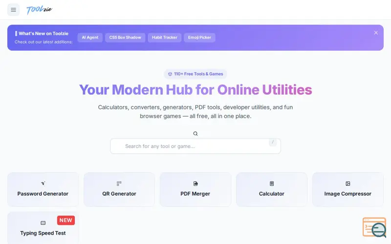 Screenshot of Toolzie