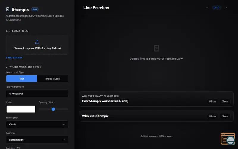 Screenshot of Stampix