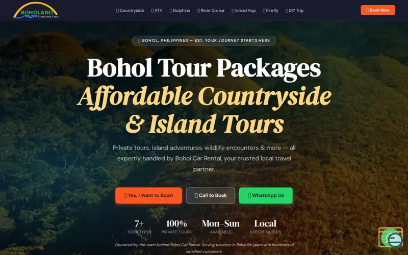 Screenshot of Boholano Travel And Tours