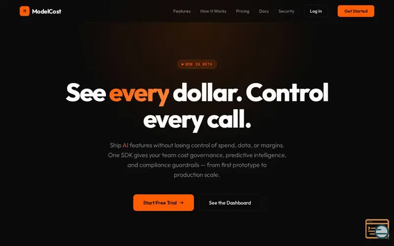 Screenshot of ModelCost