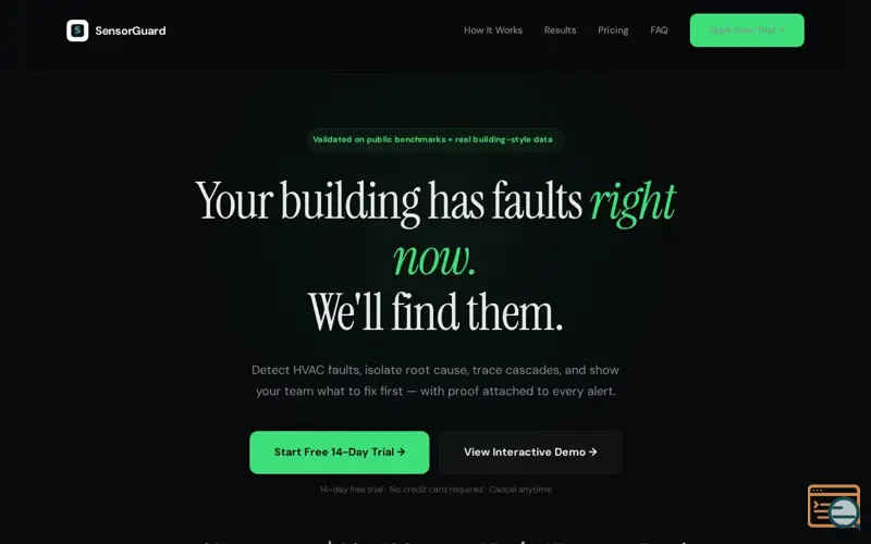 Screenshot of Sensor-Guard