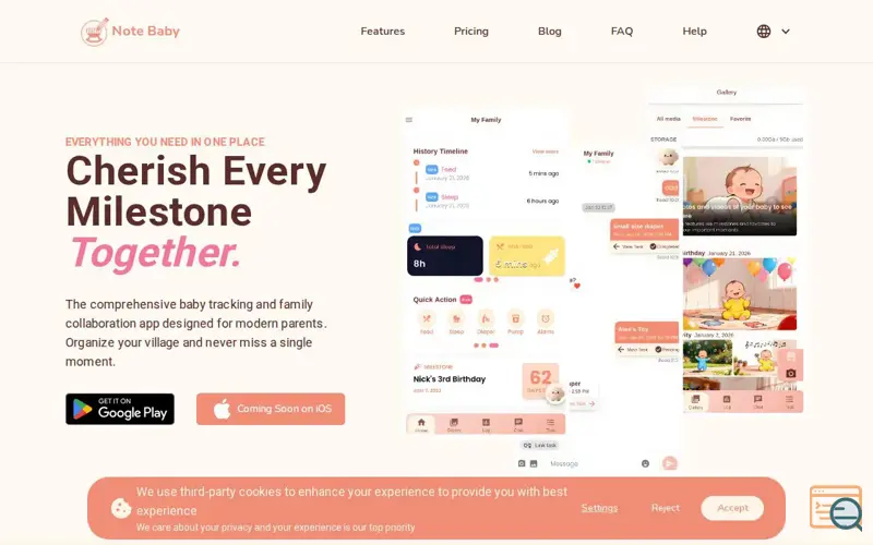 Screenshot of Note Baby