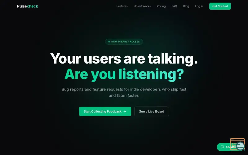 Screenshot of Pulsecheck