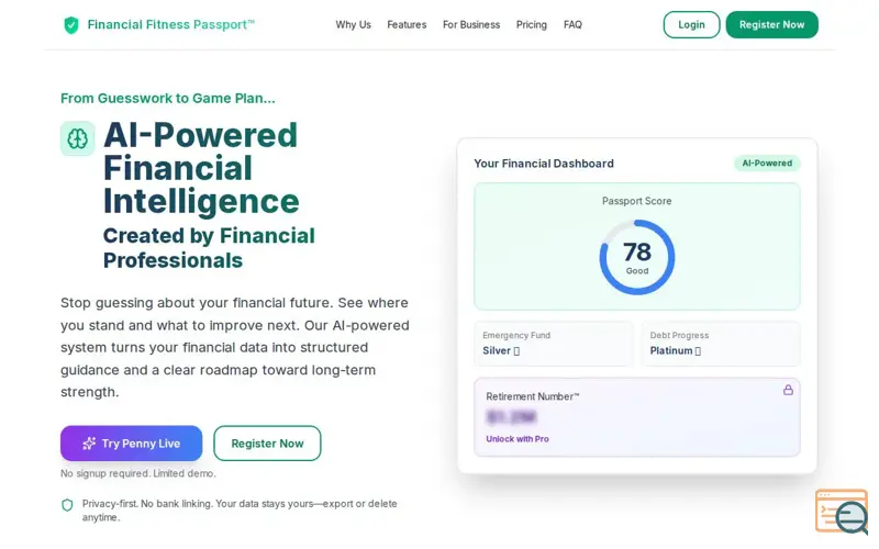 Screenshot of Financial Fitness Passport™