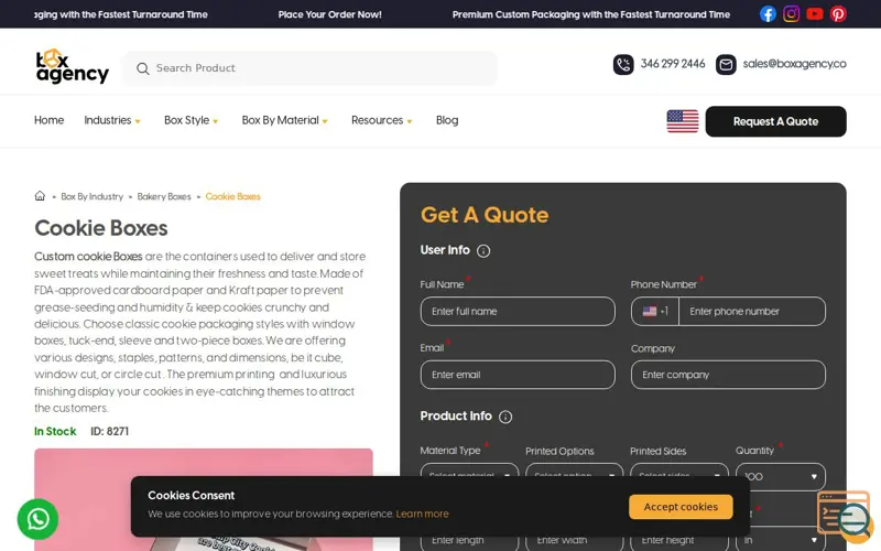 Screenshot of Box Agency