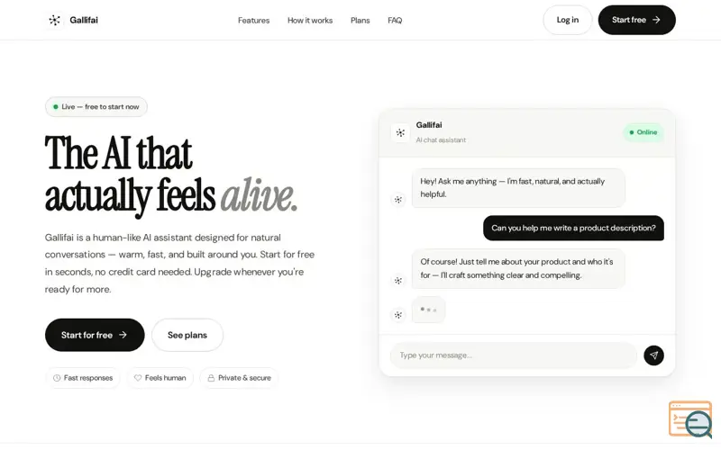 Screenshot of Gallifai