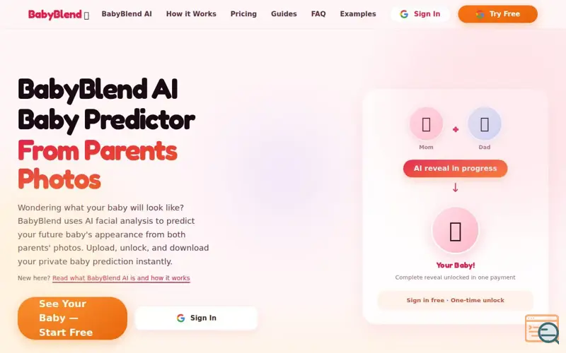 Screenshot of BabyBlend
