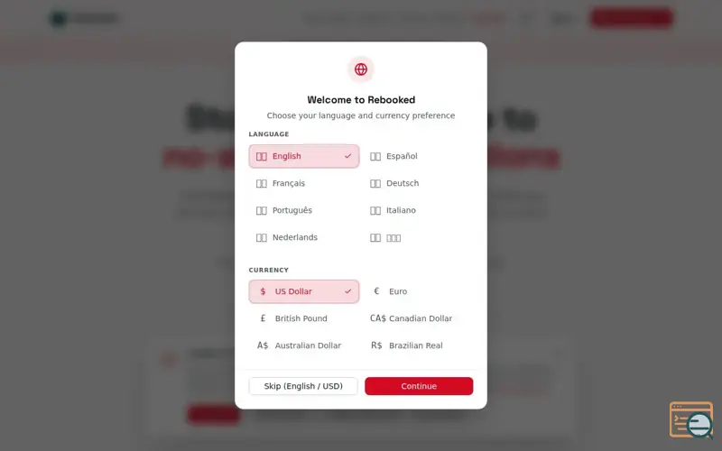 Screenshot of Rebooked