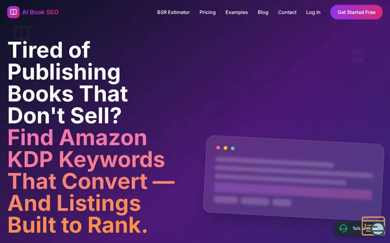 Screenshot of AI Book SEO