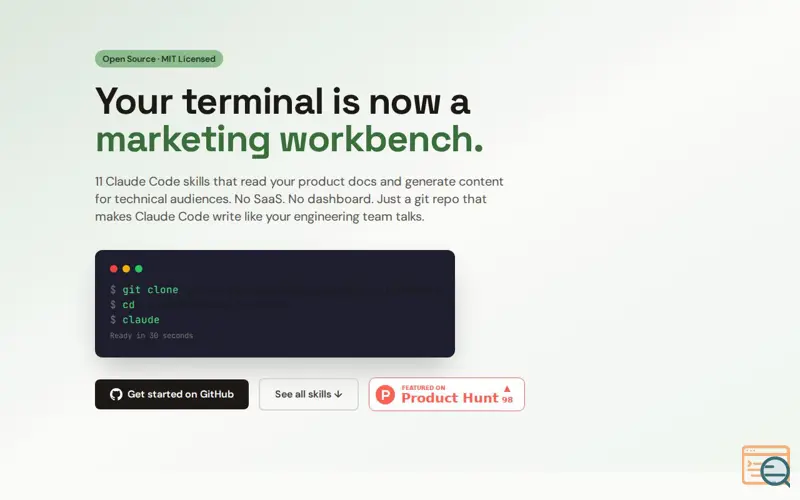Screenshot of Tech Marketing Framework
