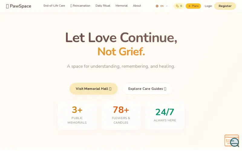 Screenshot of PawSpace