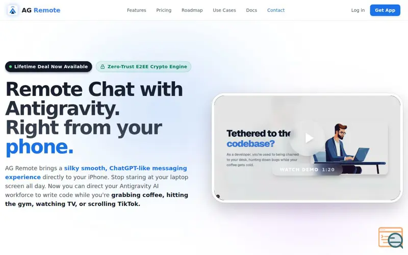 Screenshot of AG Remote