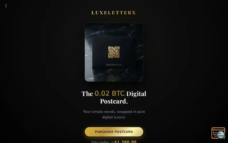 Screenshot of LuxeLetterX