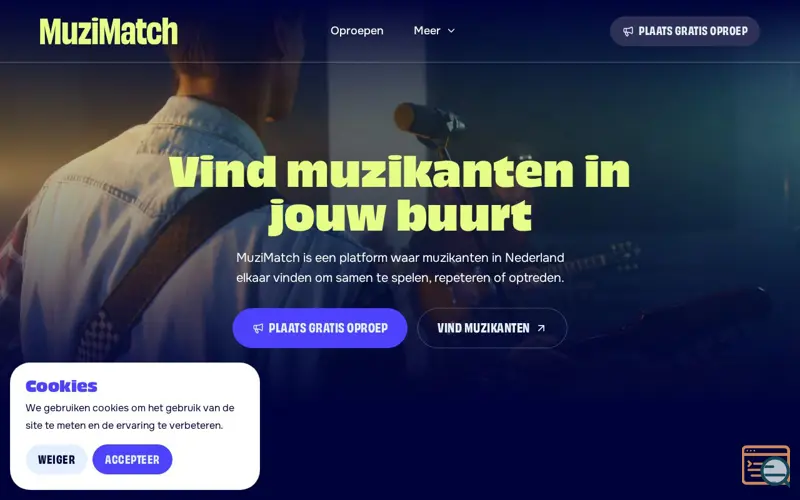 Screenshot of MuziMatch