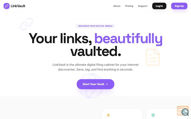 Screenshot of LinkVault