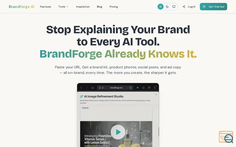 Screenshot of Brandforge AI
