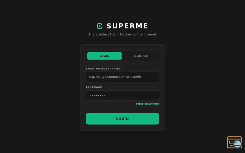 Screenshot of SuperMe Habits