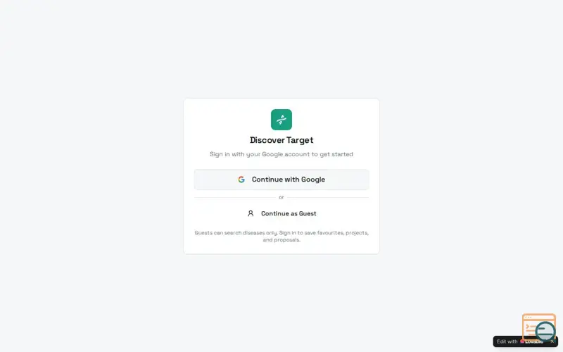 Screenshot of Discover target