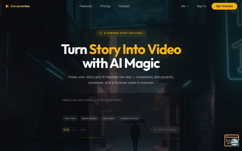 Screenshot of StoryIntoVideo