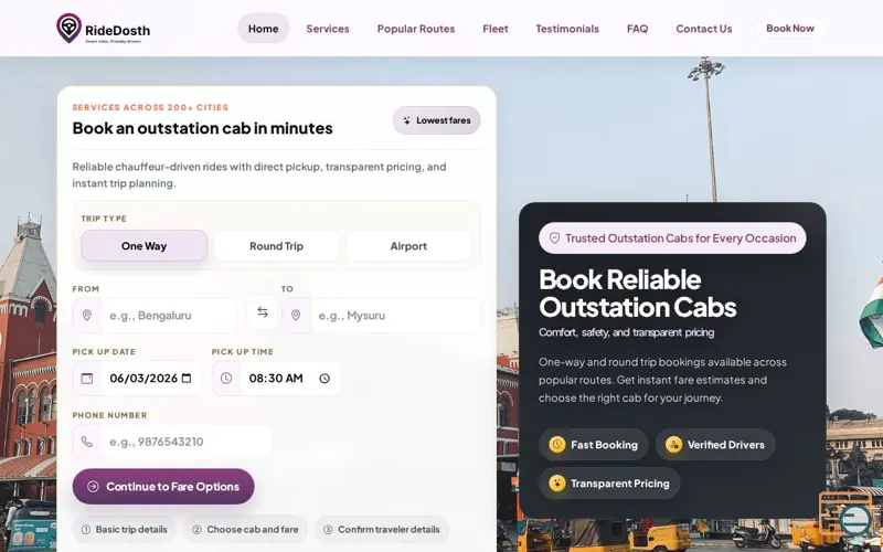 Screenshot of RideDosth