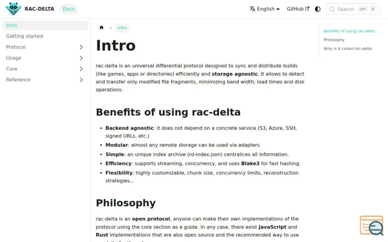 Screenshot of Rac-delta