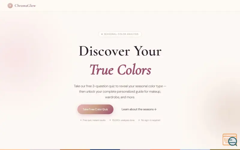 Screenshot of ChromaGlow