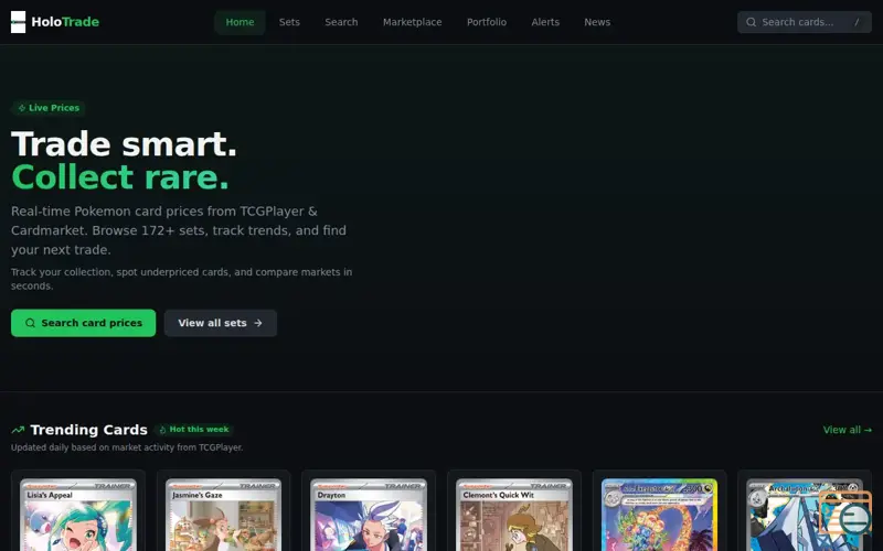 Screenshot of HoloTrade