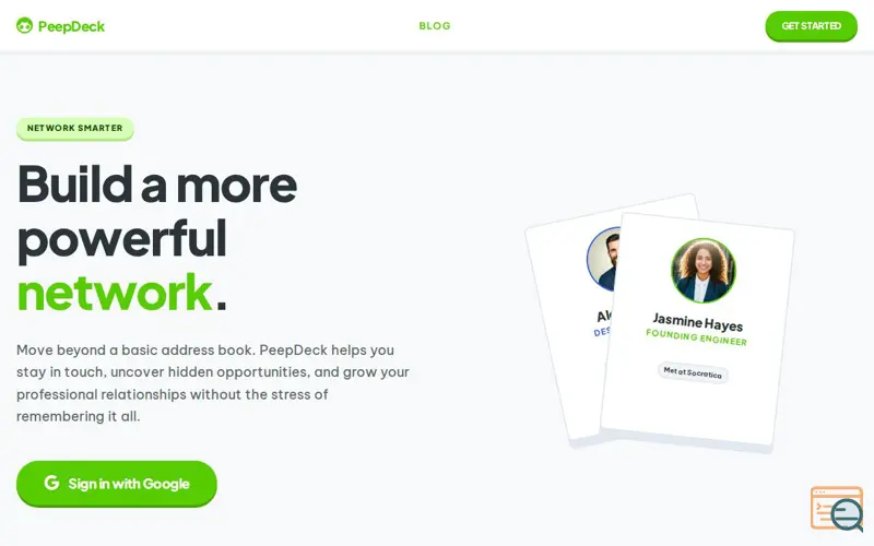 Screenshot of PeepDeck