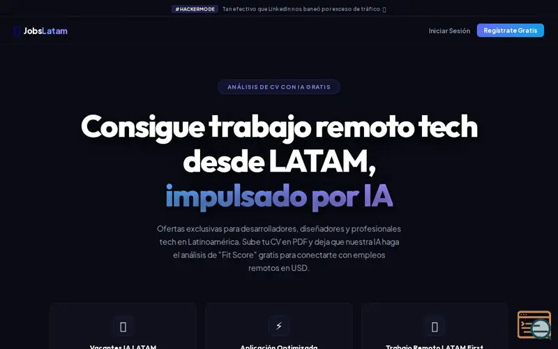 Screenshot of JobsLatam