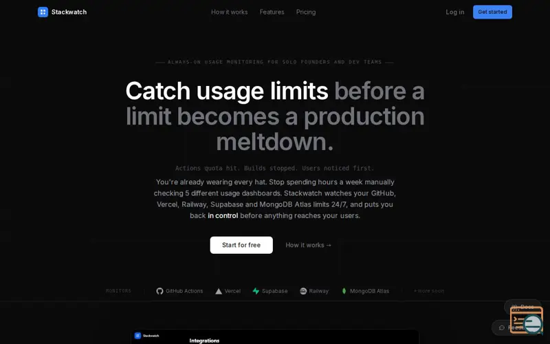 Screenshot of Stackwatch