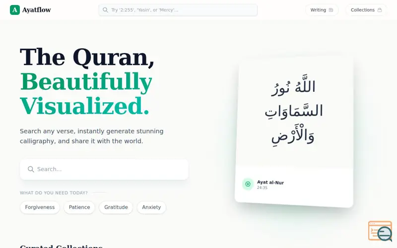 Screenshot of AyatFlow