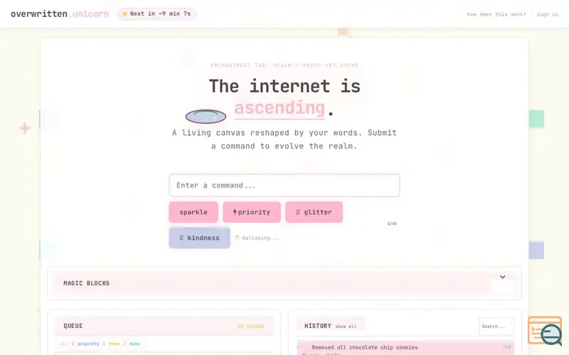 Screenshot of overwritten.site