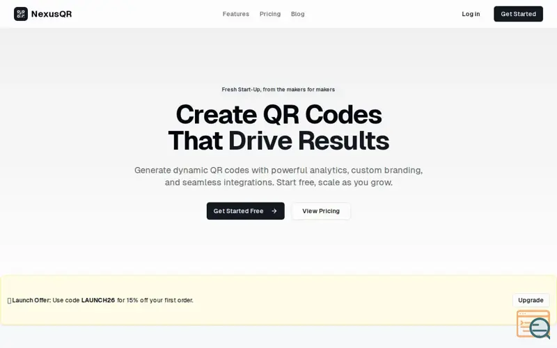 Screenshot of NexusQR