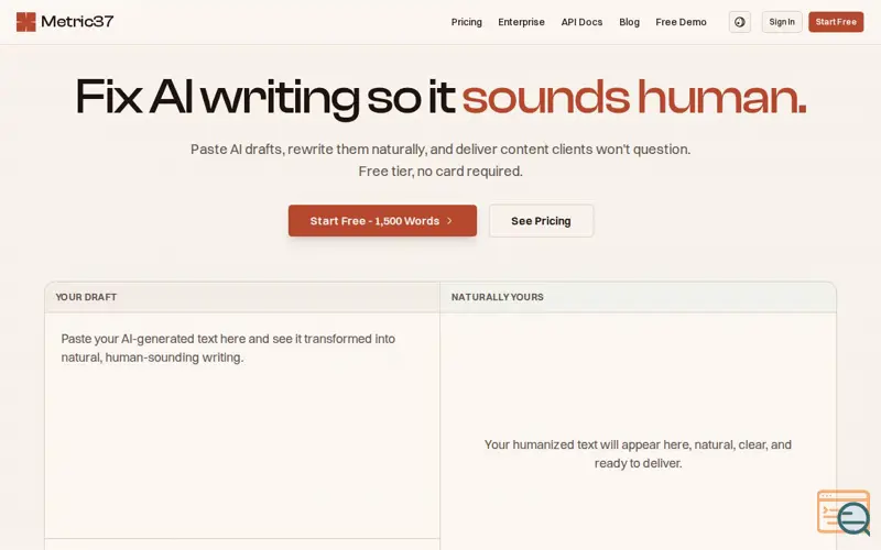 Screenshot of Metric37