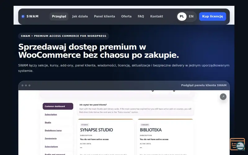 Screenshot of SkawskiWeb