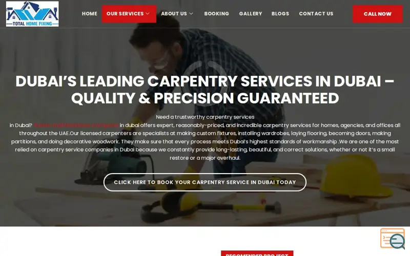 Screenshot of totalhomefixing.ae
