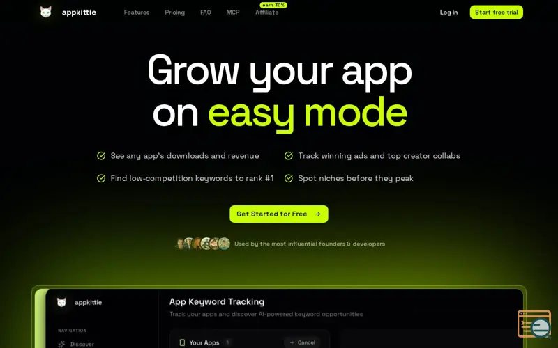 Screenshot of Appkittie