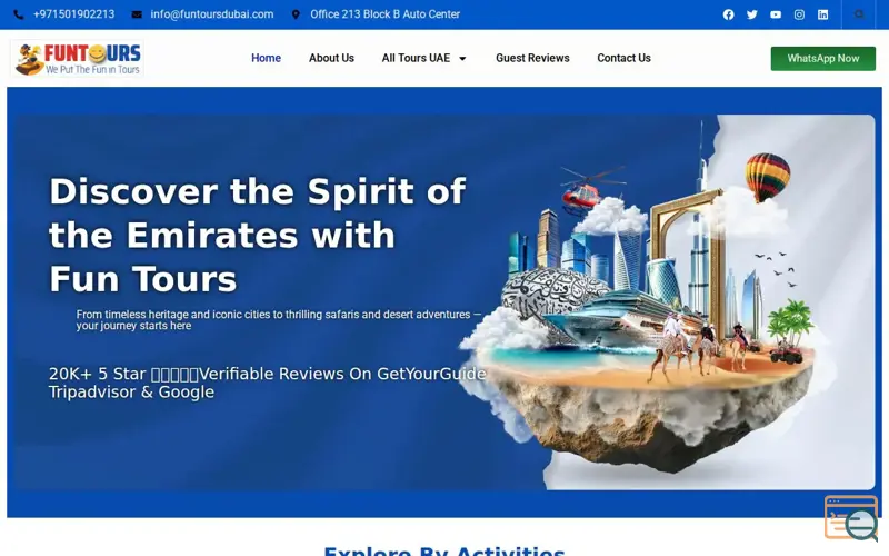 Screenshot of We Put Fun in Tours